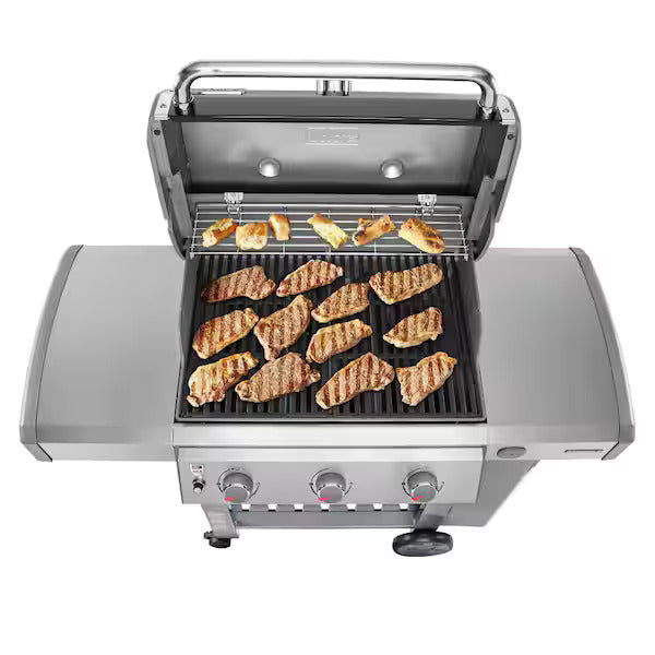 Genesis II E-310 3-Burner Liquid Propane Gas Grill in Black with Built-In Thermometer